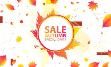 Şablon sonbahar arka plan fırçalar turuncu sarı Satılık final