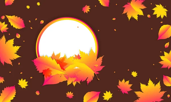 Herfst Achtergrond Oranje Gele Kleur Herfst Verkoop Web Banner Sjabloon — Stockvector