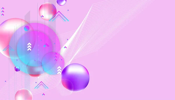 Abstrakte Futuristische Hintergrund Silvester Bunte Kugeln Vektor Illustration Perlen Sanfte — Stockvektor