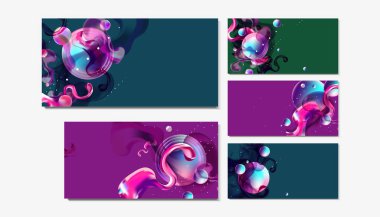 Zarif yaratıcı kart şablonları ayarlanır. Altın soyutlama arka plan çizgisi renk ile romantik davetiyeler Koleksiyonu