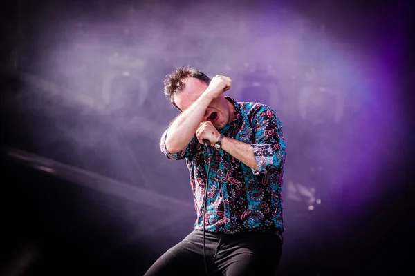 Future Islands Performing Stage Music Festival — Stock Photo, Image