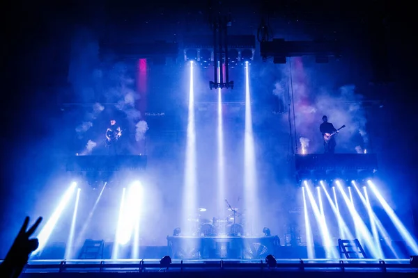 Rammstein Actuando Escenario Durante Festival Música — Foto de Stock