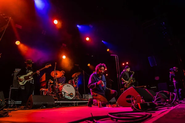 Distruttore Esibendosi Sul Palco Durante Festival Musicale — Foto Stock