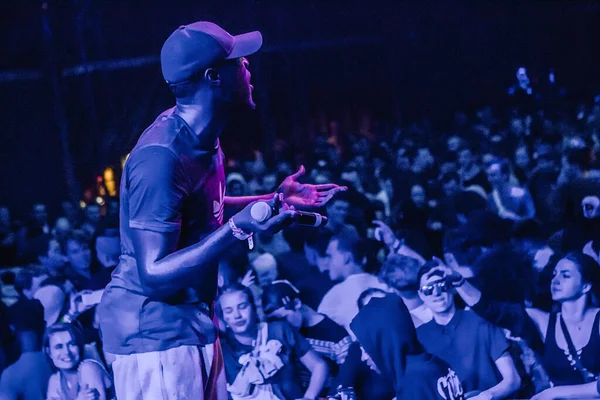 Stormzy Apresentando Palco Durante Festival Música — Fotografia de Stock