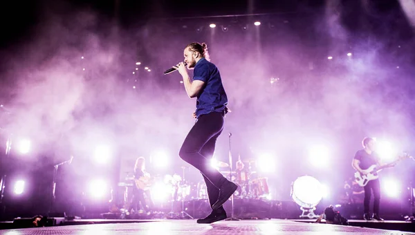 Imagine Dragons Produisant Sur Scène Pendant Festival Musique — Photo