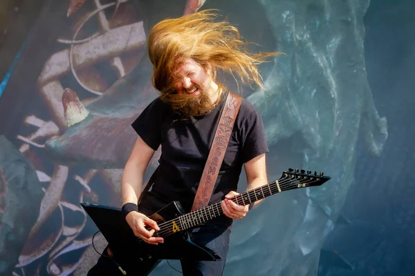 Amon Amarth Actuando Escenario Durante Festival Música — Foto de Stock