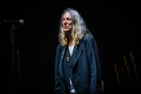 Patti Smith Performing Stage Music Festival — Stock Photo, Image