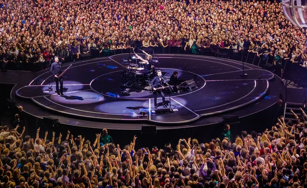 Muse Apresentando Palco Durante Festival Música — Fotografia de Stock