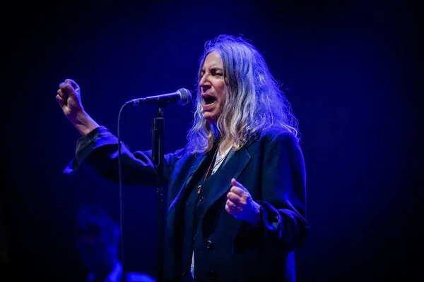 Patti Smith Performing Stage Music Festival — Stock Photo, Image