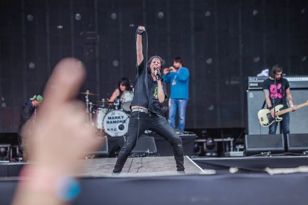 Marky Ramone Występujący Scenie Podczas Festiwalu Muzycznego — Zdjęcie stockowe