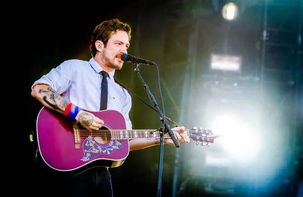 Frank Turner Performing Stage Music Festival — Stock Photo, Image