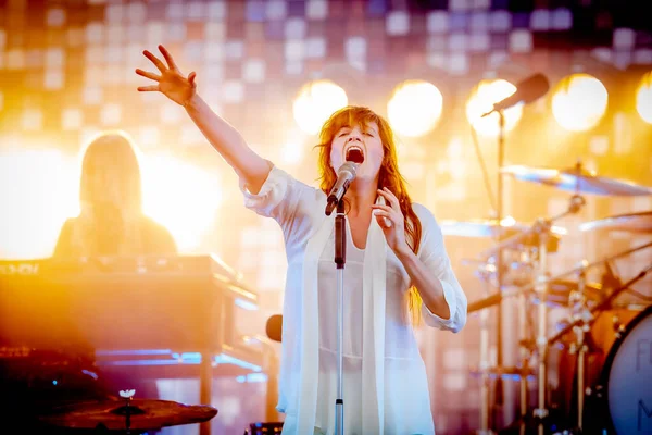 Florence Machine Performing Stage Music Festival — Stock Photo, Image
