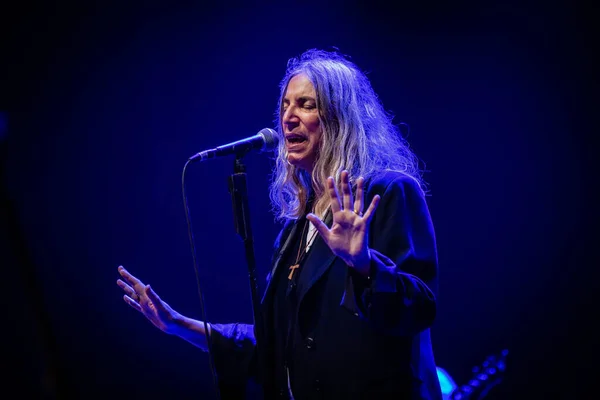 Patti Smith Performing Stage Music Festival — Stock Photo, Image