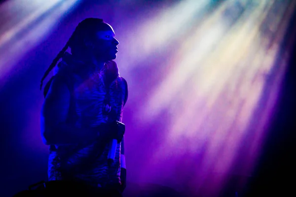 Prodigy Müzik Festivalinde Sahnede Performans Sergiliyor — Stok fotoğraf