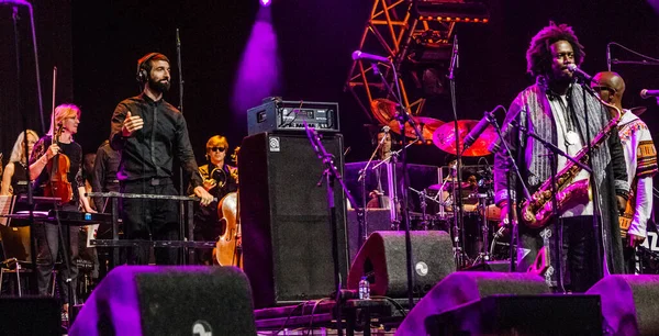 Kamasi Washington Actuando Escenario Durante Festival Música Jazz Del Mar — Foto de Stock