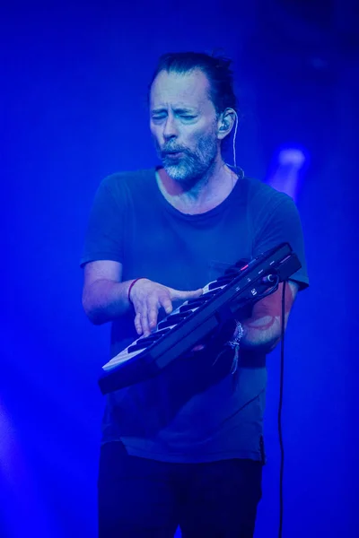 Radiohead Performing Stage Music Festival — Stock Photo, Image