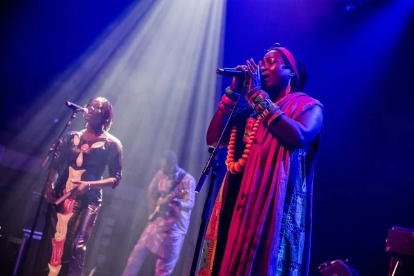 Les Amazones Dafrique Actuando Escenario Durante Festival Música — Foto de Stock