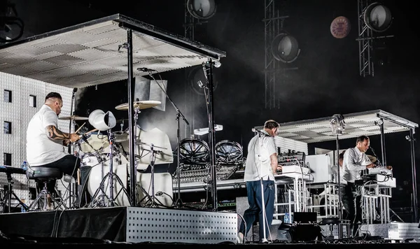 Soulwax Performing Stage Music Festival — Stock Photo, Image