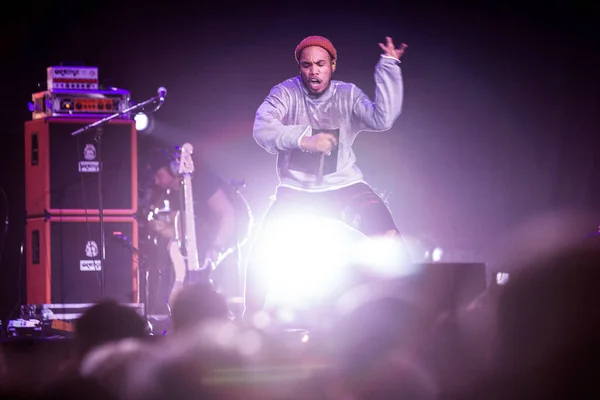 Anderson Paak Występujący Scenie Podczas Festiwalu Muzycznego — Zdjęcie stockowe