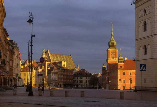 Königsschloss Warschau Polen Bei Sonnenaufgang — Stockfoto