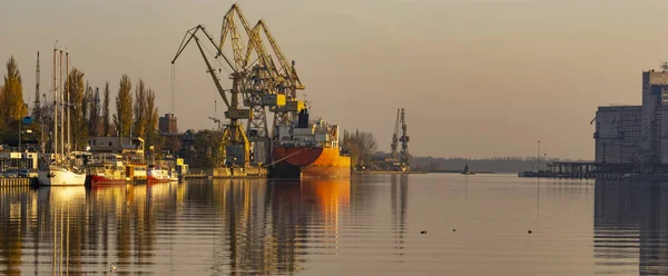 Reparatur Werft Und Kai Szczecin Polen — Stockfoto