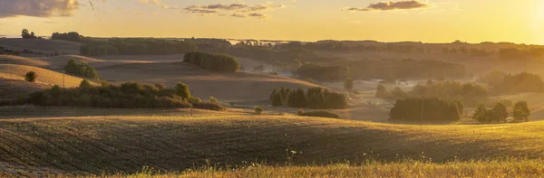 Scenic View Fields Meadows Sunny Morning — Stock Photo, Image