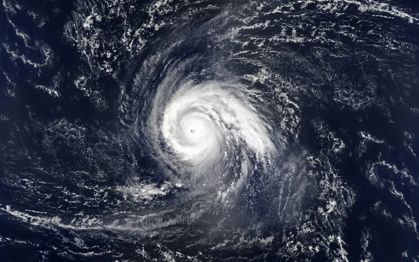 Huracán Tropical Sobre Océano Los Elementos Esta Imagen Son Proporcionados — Foto de Stock
