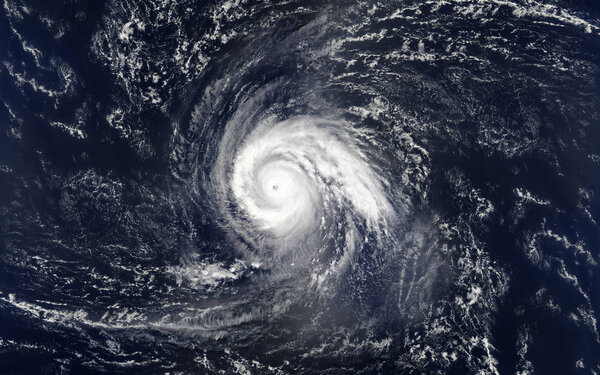 Tropical hurricane over the ocean.Elements of this image are furnished by NASA.	