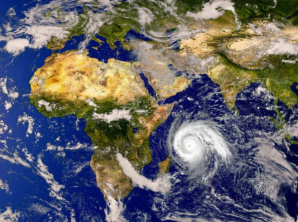 Tropical Hurricane Moving Indian Ocean Elements Image Furnished Nasa — Stock Photo, Image