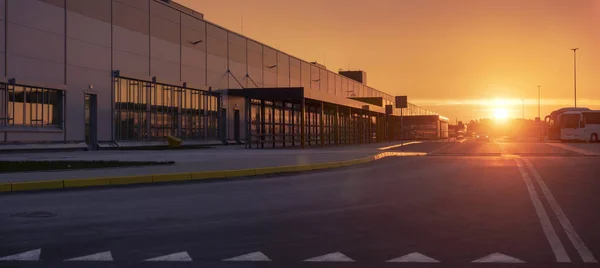Logistics Center in the Light of the rising sun