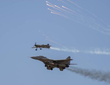 Swidwin, Polonya, Haziran 2018: Taktik hava üssü Havacılık gösterir önce eğitim 