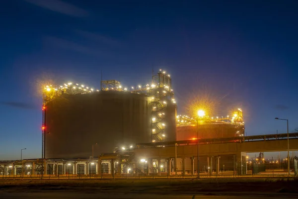 Terminal Estação Receptora Gás Natural Liquefeito — Fotografia de Stock