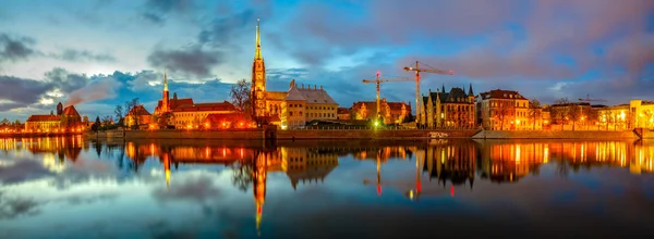 Панорама Історичного Частиною Старе Місто Вроцлав Польща — стокове фото