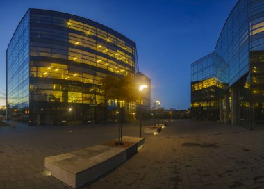 Szczecin, Polonya, Ekim 2016: Modern ofis binaları