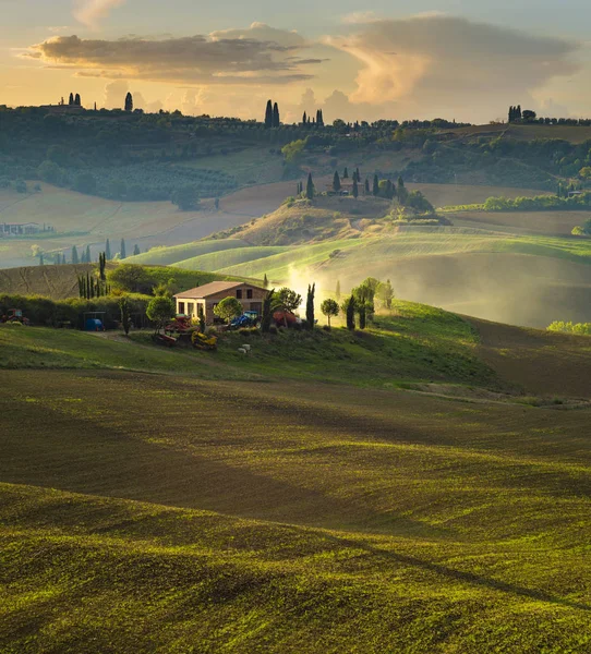Scenic View Famous Tuscan Landscape Sunrise — Stock Photo, Image