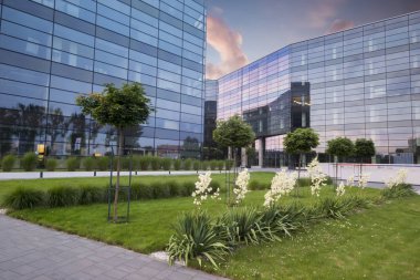Szczecin, Polonya, Ekim 2016: Modern ofis binaları