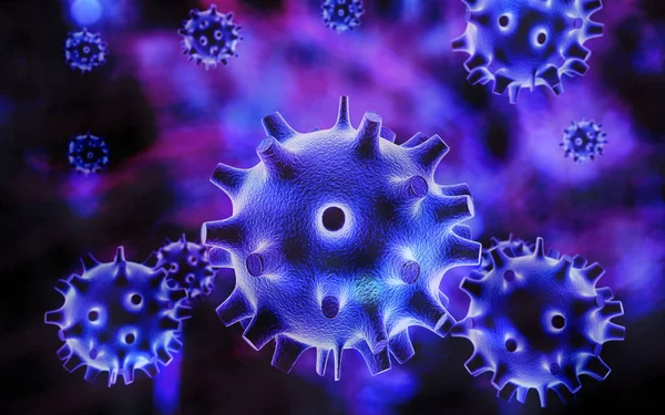 Virus Influenza Renderizado — Foto de Stock