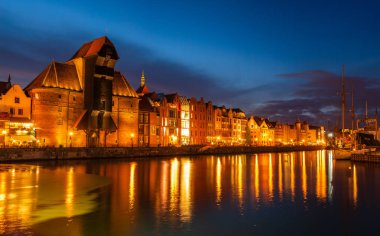 güzel binalar Gdansk tarihi bölümünün görünümünü