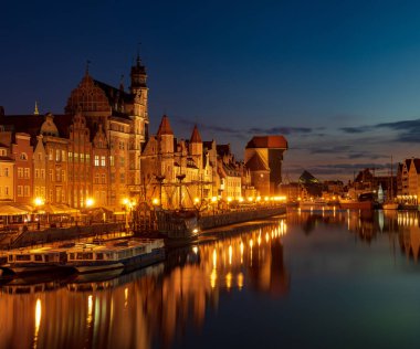 güzel binalar Gdansk tarihi bölümünün görünümünü