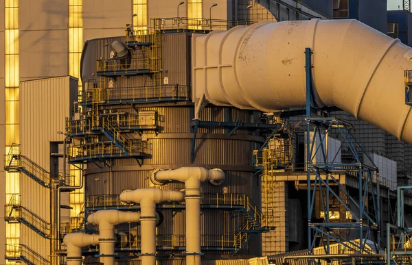 Blocco Potenza Una Centrale Elettrica Alimentata Carbone Adattato Alla — Foto Stock