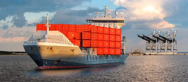 Container Schip Zee Containers Met Vlag Van China — Stockfoto