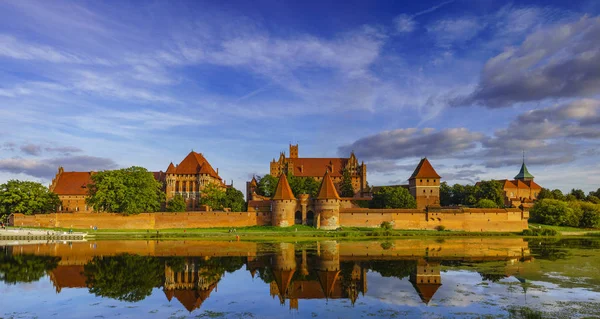 Vista Panorâmica Castelo Teutônico Malbork Pomerânia — Fotografia de Stock