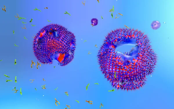 viral infection, 3d illustration
