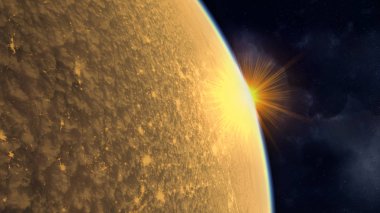  uzaydan Dünya'nın gerçekçi render. Bu unsurları 