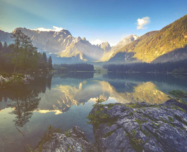 Scenérie Pohled Hory Jezero — Stock fotografie