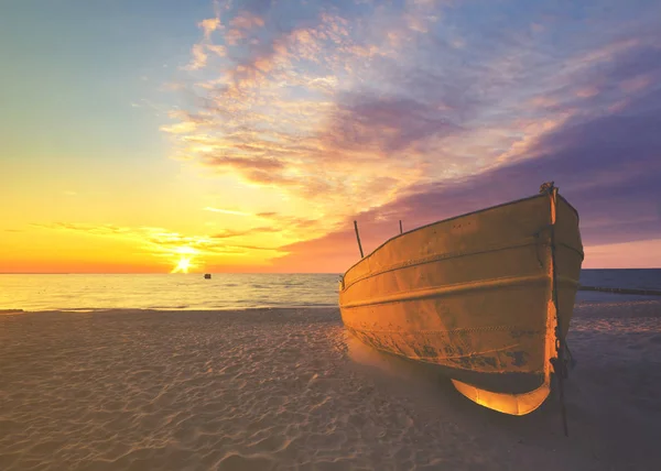 günbatımı denize, Baltık Denizi, Polonya