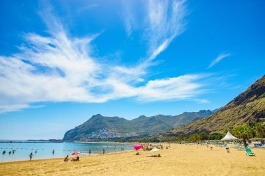 Tenerife, Kanarya Adaları, İspanya-Las Teresitas beach yakınındaki San ve
