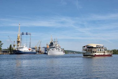 Szczecin, Polonya-Haziran 2017:Nato savaş gemileri tatbikatlarına Baltops 17