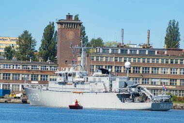 Szczecin, Polonya-Haziran 2017:Nato savaş gemileri tatbikatlarına Baltops 17