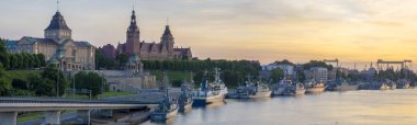 Szczecin, Polonya-Haziran 2017:Nato savaş gemileri tatbikatlarına Baltops 17